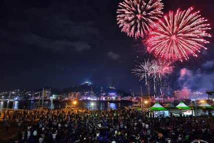 항구축제 불꽃쇼